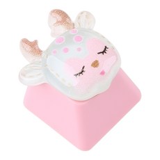 1PC PBT 키카 캡 귀여운 새끼 사슴 캡 키보드 캡 R4 높이 키 캡 OEM 프로파일, [01] Green, 녹색