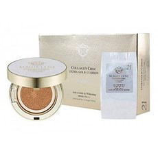 MAGIS LENE 콜라겐 초크 엑스트라 골드 쿠션 SPF50 + PA +++ (15g + 15g) (21 NUDE BEIGE) Magis Le, 단일상품, 단일상품