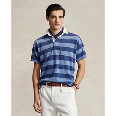 폴로 랄프 로렌 [Polo Ralphlauren] 남성 반팔 티셔츠 클래식핏 스트라이프 저지 럭비 셔츠(MNPOKNI1N822669400)