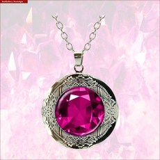 사진목걸이 7월 탄생석 루비Ruby 사진팬던트 +각인 전사서비스 + 선물케이스 +보증서 Bt7