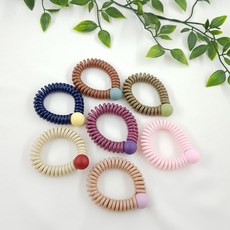 무광볼 자국없는 구슬 팔찌 스프링 머리끈 전화선 머리고무줄