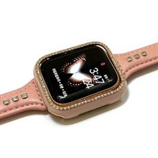 애플워치 6 SE 다이아 큐빅 보호케이스 40mm 44mm, 화이트