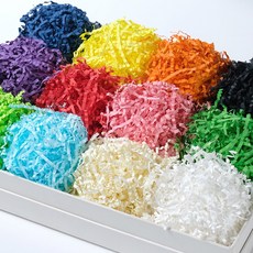star starred 잔주름 컷 종이 조각 완충재(Crinkle Cut Paper Shred) 박스 압축 패키지 500g, 1개, 화이트