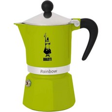 Bialetti 비알레띠 레인보우 모카포트 그린 (3 size), 3컵, 1개