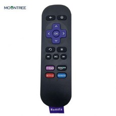 [해외] 교체 원격 제어 로쿠 IR 스트리밍 미디어 플레이어 LT HD XD XS MGO 넷플릭스 아마존 블록버스터, 검정