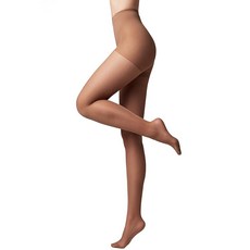 Conte Tights 하이 웨이스트 압박 팬티 스타킹 컨트롤 탑 민감한 피부용 액티브 소프트 40 덴 탠 (브론즈)