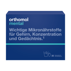 Orthomol 오쏘몰 비타민 MENTAL 멘탈 분말 정제 뇌 집중력 독일직배송, 1개