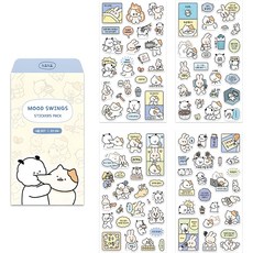 대시앤도트 뽀작뽀작 감정기복 리무버 씰 스티커 4종 세트, 혼합색상, 1세트
