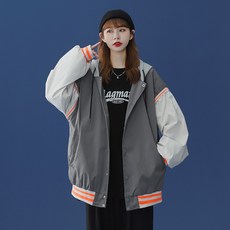 100% polyester spring autumn oversized jacket 중성 패션 청년 캐 주 얼 라 지 카디건 재킷 봄 가을 남자 / 여자.코트 커 플 룩