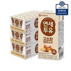 [연세우유] 고소한 아몬드 & 잣 두유 190ml (72팩)YS070, 단품, 72개