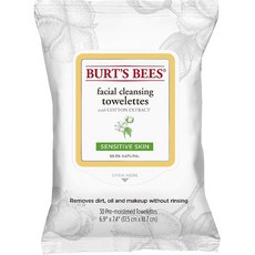 Burt 's Bees 버츠비 센서티브 페이셜 클렌징 타월렛 30 매, Sensitive30 Count (Pack of 1), 상세페이지참조