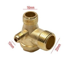 공기 압축기 부품용 아연 합금 체크 밸브 3 포트 배기 튜브 G18 스레드 공기 공구 액세서리 200mm, CHINA _1pcs, 1개