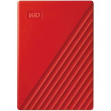 대 외장하드 WD 5TB My Passport 휴대용 외장 하드 드라이브 블랙 랜섬웨어로부, PC, Red