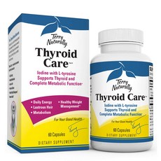 Terry Naturally Thyroid Care 요오드 + L-티로신 60 캡슐 갑상선 보조제 프롬, 1개, 60정