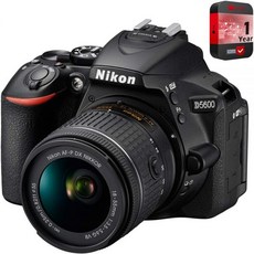 니콘 D5600 디지털 SLR 카메라 18-55mm VR DX AF-P 렌즈 리퍼, Black