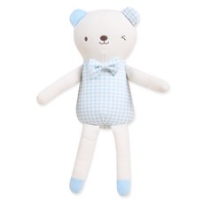 오가닉붐 유아용 롱롱이 곰돌이 애착인형, 남아