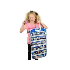EASYVIEW Toy Storage Organizer Case Compatible Real Littles Mini Brands Unicorn Squad (Blue-Silver), One Color