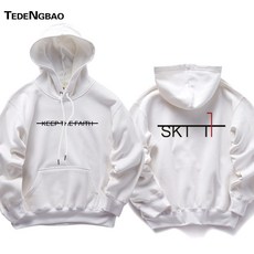 화이트스노우 가을후드티 연맹 게임 LOL 주변 SKT 전대 유니폼 FAKER 같은스타일 풀오버 후드티셔츠