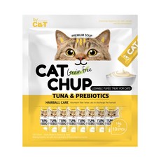 캣찹 고양이 프리바이오틱스 간식 10p, 참치, 140g, 6개