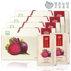 청춘농장 유기농 레드비트즙 4박스 총 120포, 80ml, 4개