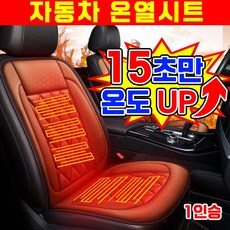 [15초승온] 1/1+1 자동차 온열시트 열선시트 전기매트 온열 방석 매트 차량용 운전석 조수석 뒷좌석, 1세트, 브라운 24V 운전석 1인승