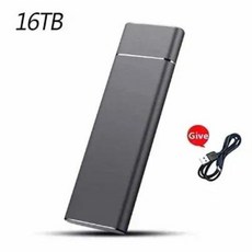 샤오미 휴대용 외장 하드 드라이브 C타입 USB 3 0 노트북용 고속 저장 디스크 2TB SSD 4TB 16TB 8TB, Black 16TB - 하드디스크16tb