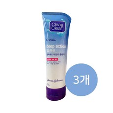 존슨 클린앤클리어 딥 액션 블랙헤드 데일리 클렌저, 100g, 3개