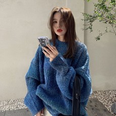 뽀글이 양털 오버핏 부클 니트