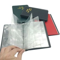 동전수집 케이스 코인 앨범 지갑, 그린, 레드