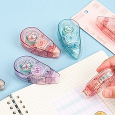 빈티지 양면 도트 다꾸 풀 테이프 색상랜덤, 1개, A