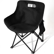 탄씨엔쯔 탄스트라이더 TXZ-CAB3029 휴대용 스틸체어 폴딩캠핑의자+보관가방 세트, 블랙, 1개