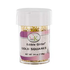 Edible Glitter Gold Squares by CK CK의 식용 반짝이 골드 스퀘어, 1