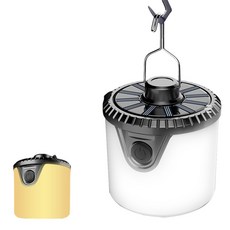 충전식 태양열 LED 캠핑 랜턴 8 가지 조명 모드 IP65 방수 비상 행잉 허리케인, Solar Camping Light, 1개