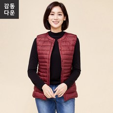 [감동다운] 여성 라운드넥 경량 구스다운 베스트_LSLWJA51_RE