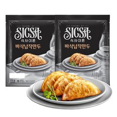롯데웰푸드 식사이론 바삭 납작만두 350g X 2개 /군만두 찐만두
