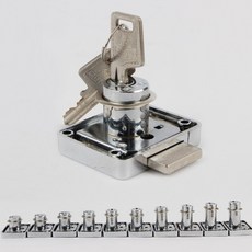 동아열쇠 사각크롬 서랍장 사물함 자물쇠 열쇠 키, 사각크롬 19x30(높이)