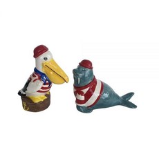 Blue Sky Ceramics Sailor Buddies 소금 & 후추 세트 멀티 186400, Blue Sky Ceramics Sailor Buddi, 1개