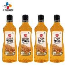 CJ 이츠웰 더 건강한 현미유 100%, 4개, 500ml