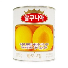 농심 알쿠니아 황도 통조림 850g 스페인산 복숭아 2절 고당도, 1개