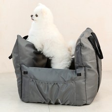 레토 3in1 강아지 카시트 방수 애견 대형견 중현견 올커버 분리형 쿠션, 1개, 그레이