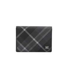 닥스 악세서리 남성 19FW 블랙 체크 가죽 명함지갑 WBHO9F501BK