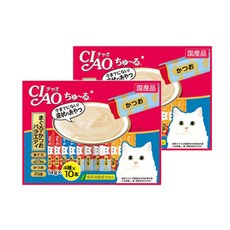 츄르 고양이 간식 참치 SC132 40p, 참치 가다랑어 버라이어티, 560g, 2개