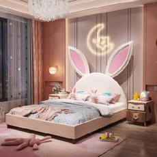 공주침대 여아침대 여아 원목침대 아동침대 아동방공주상 소녀드림캐릭터 토끼여자침대, 06 핀란드 수입 원목침대 + 10cm 코코, 01 지니고 있지 않다, 02 1500mmx1900mm