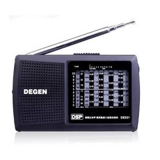 재난 송신 등산용 Degen FM 스테레오 MW SW 라디오 DSP 월드 밴드 수신기 풀 DE321, 01 black, 1.black