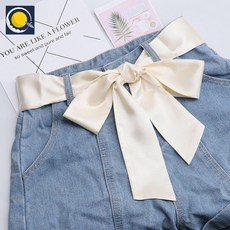 쉬폰 단색 청바지 치마 벨트 실크 솔리드 스카프벨트