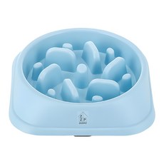 ZEZEPET 寵物慢食碗, 藍色, 1個