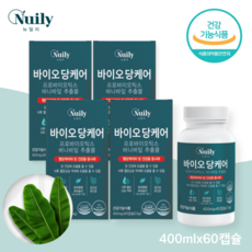 혈당유산균 혈당케어 장건강 60캡슐x4통 8개월분 바나바잎 유익균, 60캡슐x4통 (8개월분)