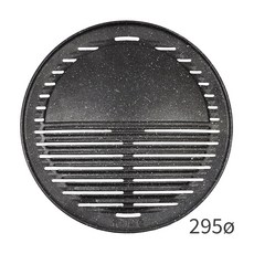 슈퍼스톤 숯불용 구이판 원형 295 330 반반 코팅 석쇠 불판, 직경 295mm, 29.5cm