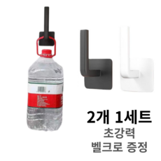접착식후크 초강력 무타공 걸이 대형 매직후크, 1세트, 블랙 + 화이트