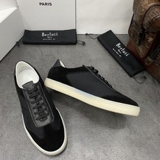 Berluti 남성 가죽 패션 운동화 블랙 S5606-002K50